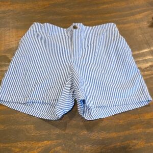 Old Navy Blue and White Striped Seersucker Shorts